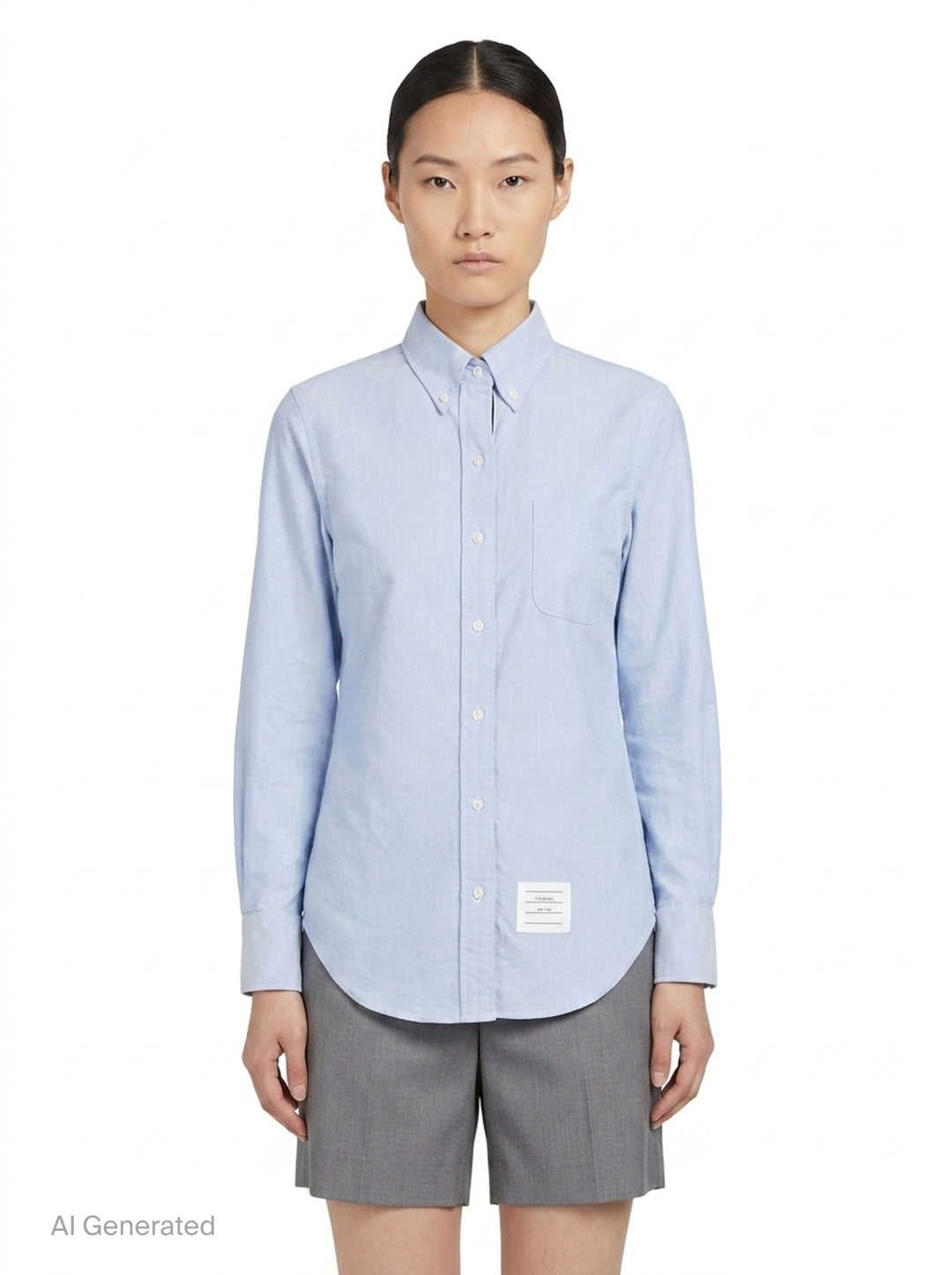 Button-Down Oxford Cotton Shirt | Thom Browne | Club21 - front