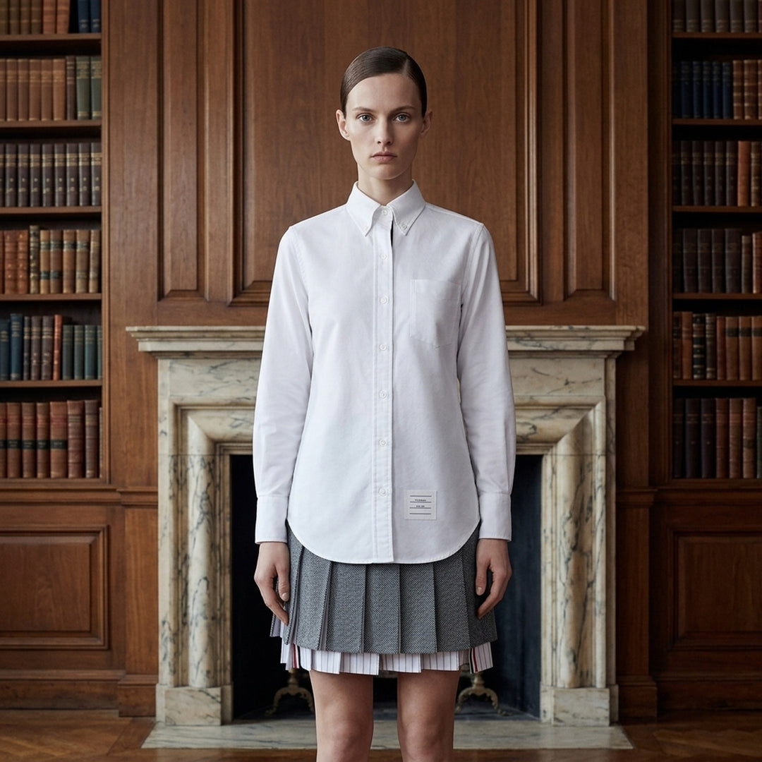 Button-Down Oxford Cotton Shirt | Thom Browne | Club21 - lifestyle