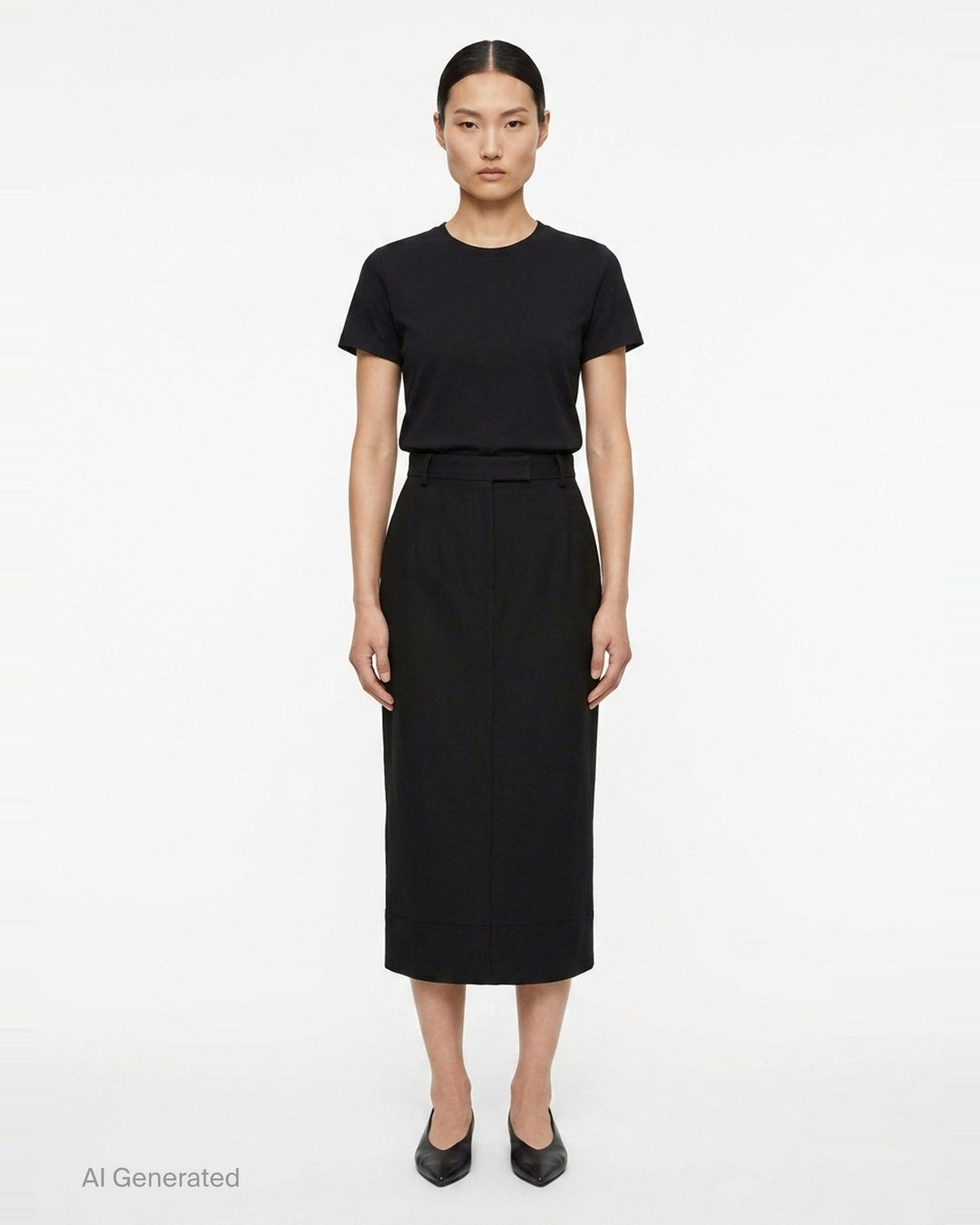 Calf Length High Waisted Skirt | Thom Browne | Club21 - front