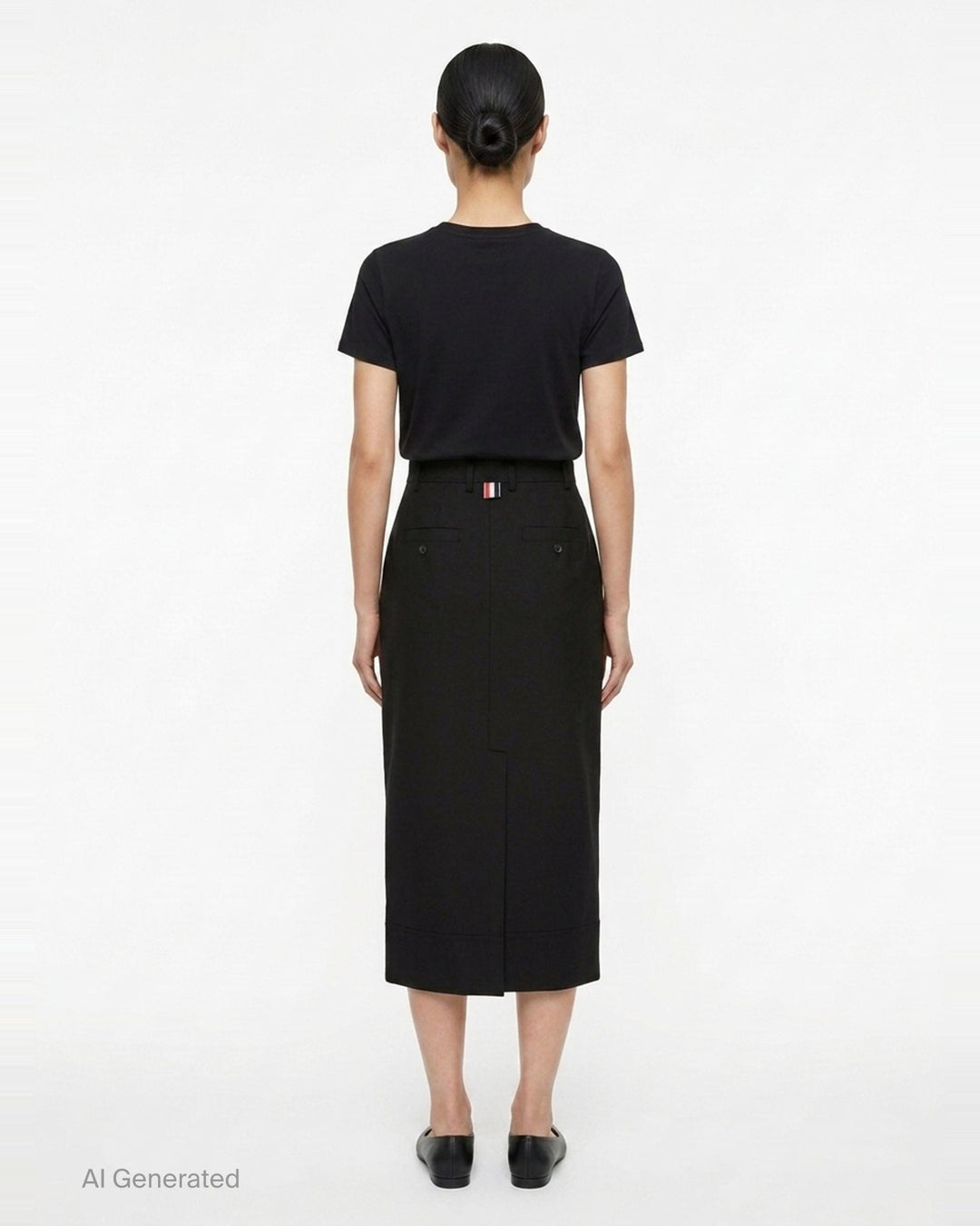 Calf Length High Waisted Skirt | Thom Browne | Club21 - back