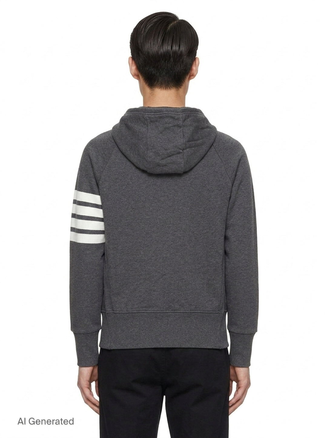 Classic 4-Bar Full Zip Hoodie | Thom Browne | Club21 - back
