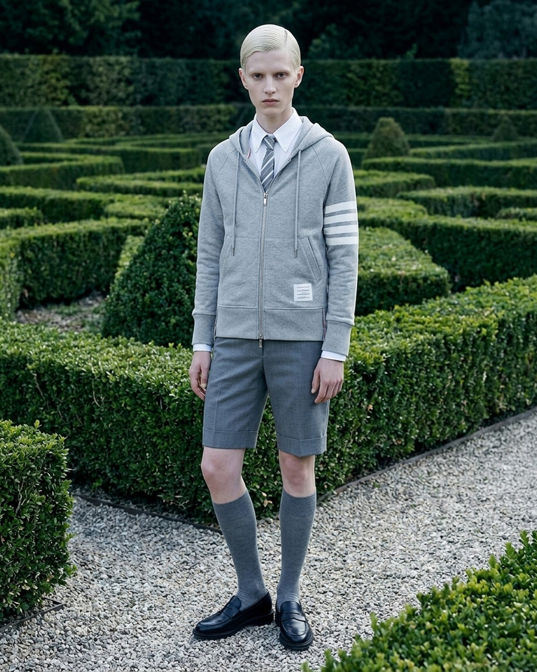 Classic 4-Bar Zip Hoodie | Thom Browne | Club21 - lifestyle