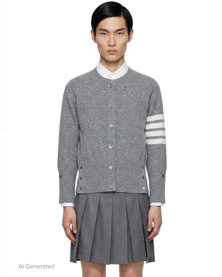 Classic Cashmere 4-Bar Cardigan | Thom Browne | Club21 - front