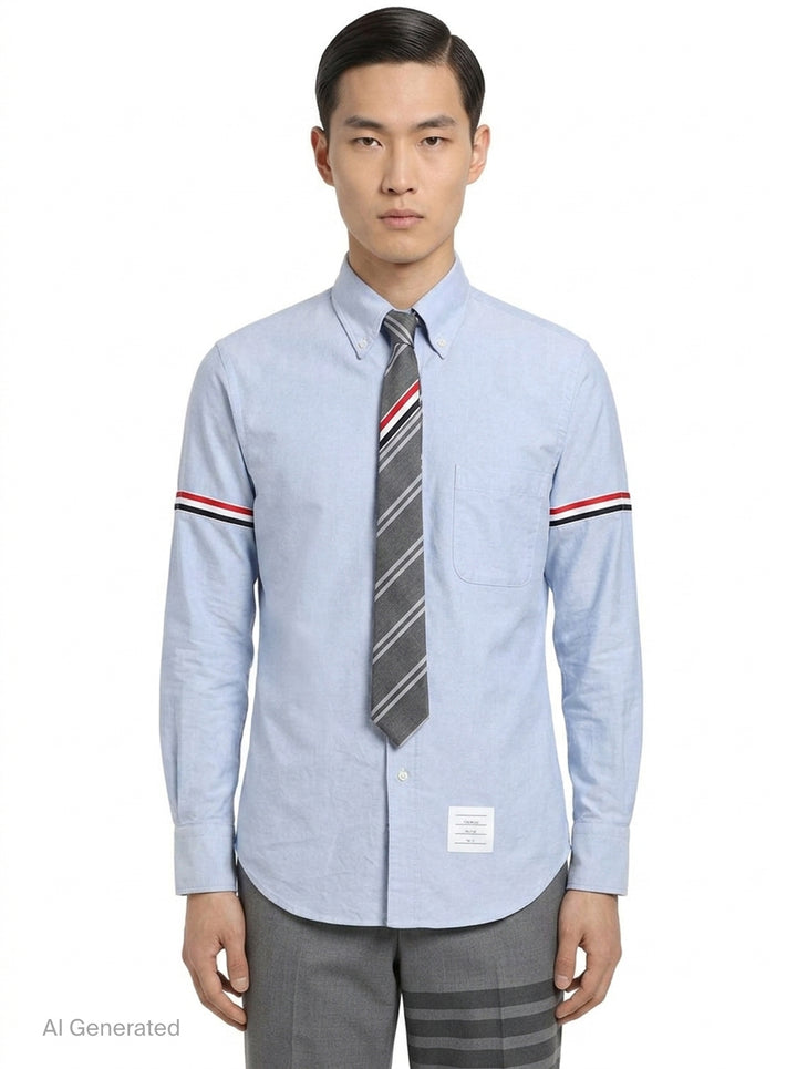 Classic Fit Long Sleeve Shirt | Thom Browne | Club21 - front