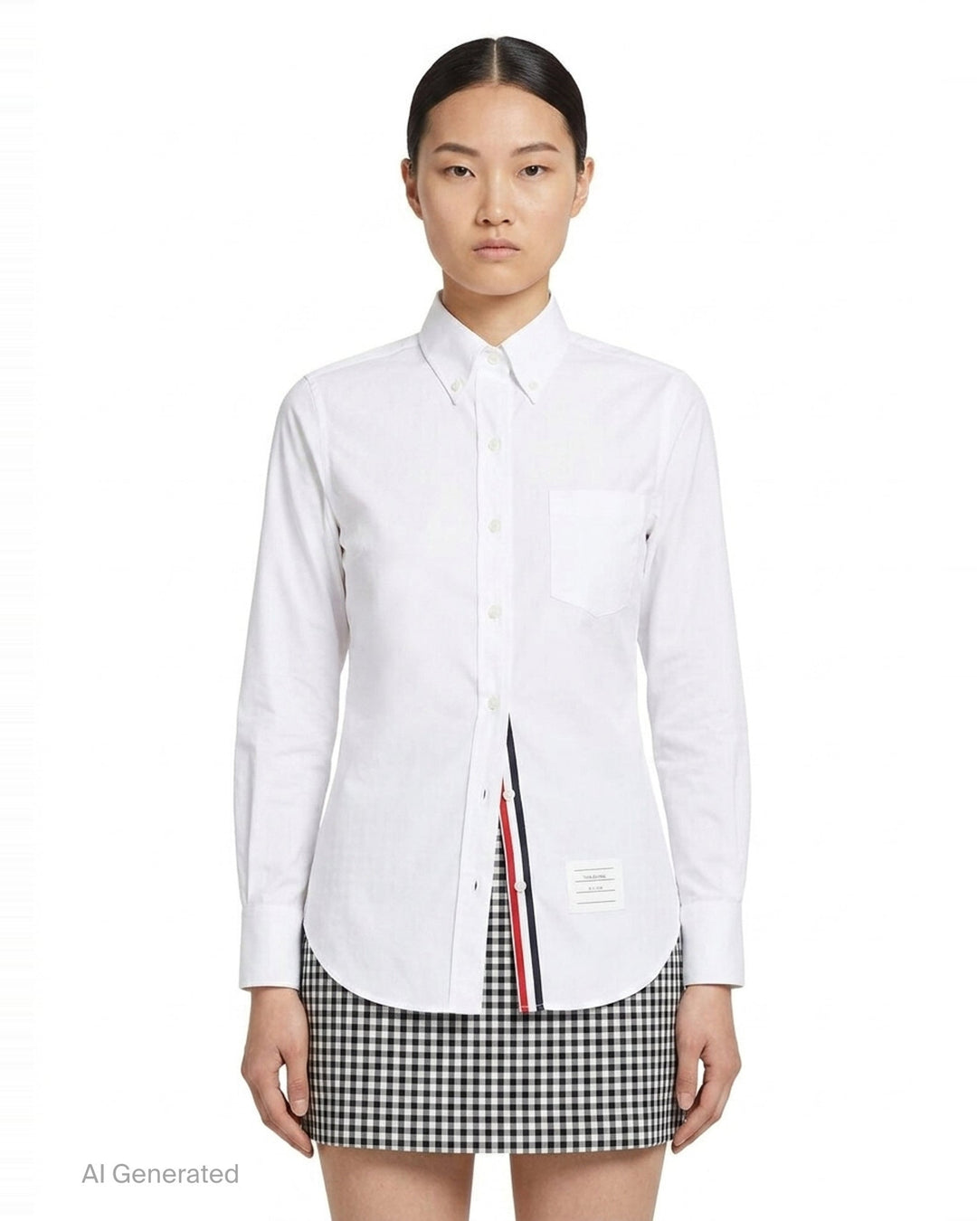 Classic Long Sleeve Button Down Shirt | Thom Browne | Club21 - front