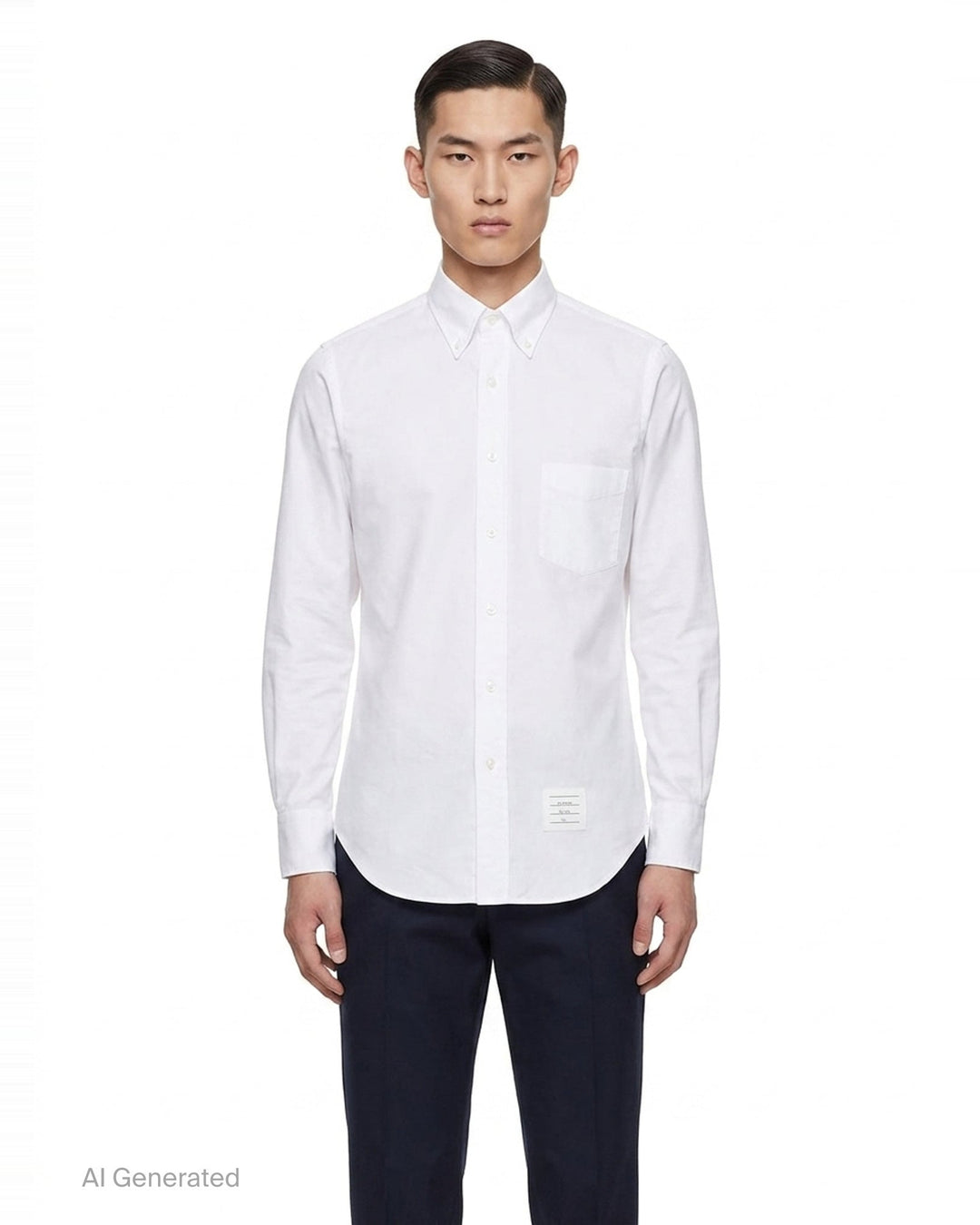 Classic Long Sleeve Button Down Shirt | Thom Browne | Club21 - front