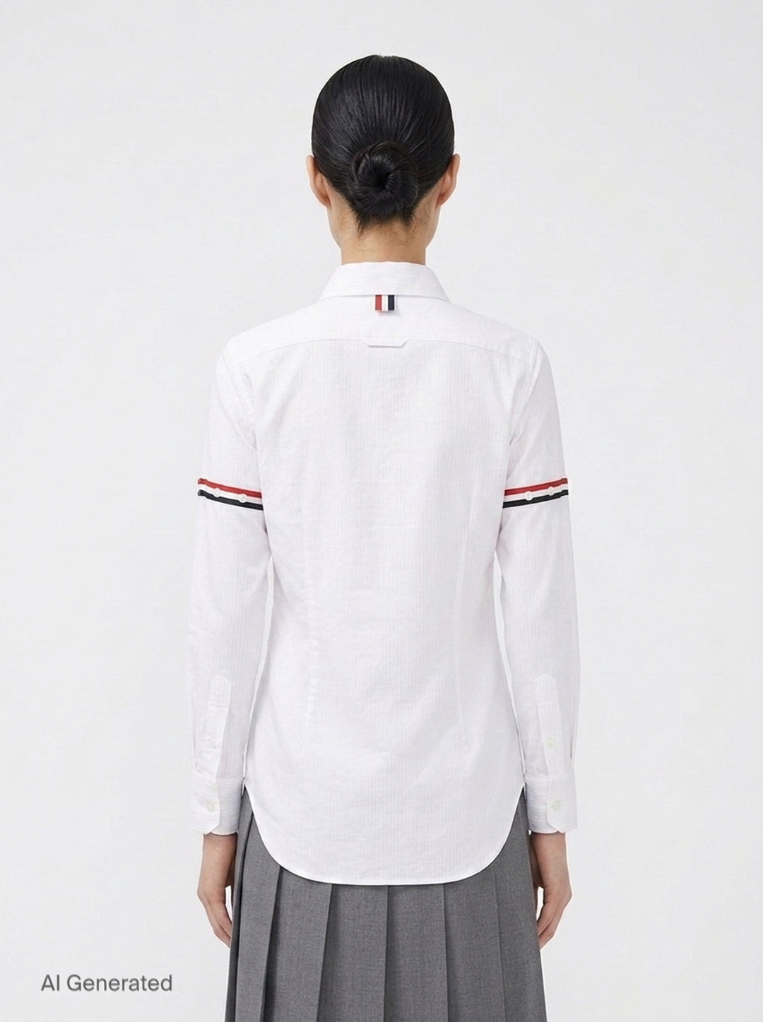 Classic Long Sleeve Striped Shirt | Thom Browne | Club21 - back
