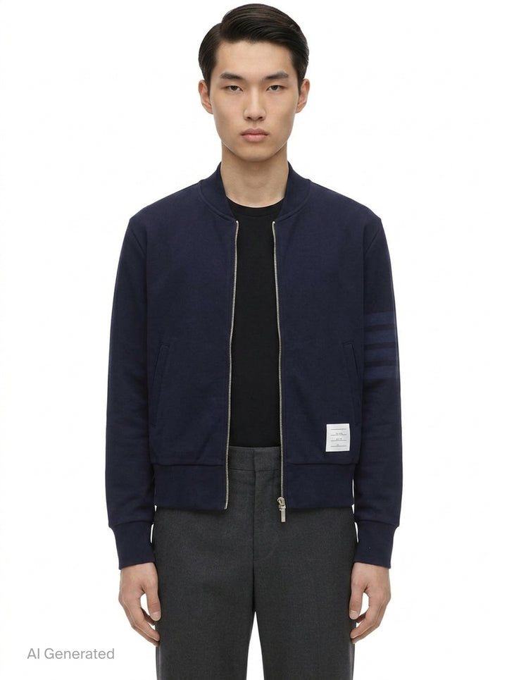 Classic Loopback 4-Bar Bomber | Thom Browne | Club21 - front