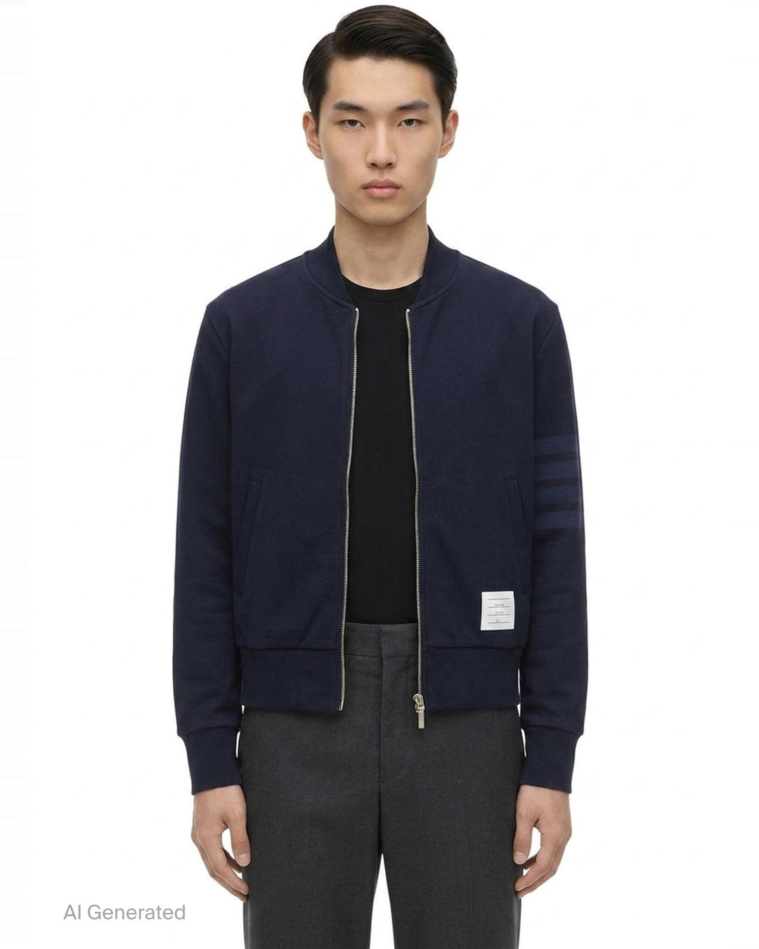 Classic Loopback 4-Bar Bomber | Thom Browne | Club21 - front