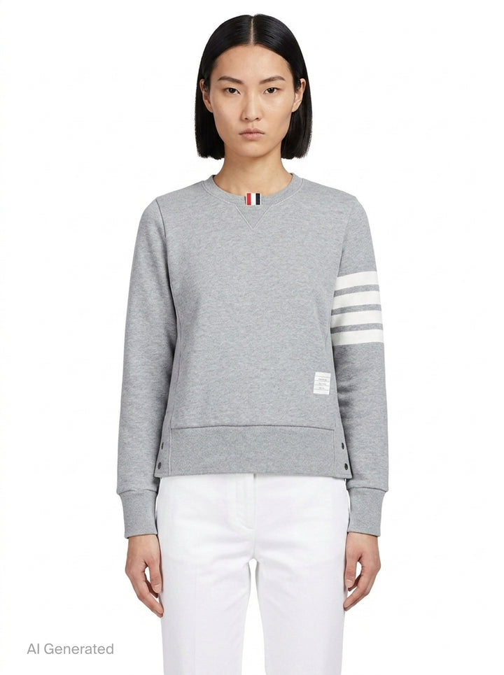 Classic Loopback 4-Bar Sweatshirt | Thom Browne | Club21 - front