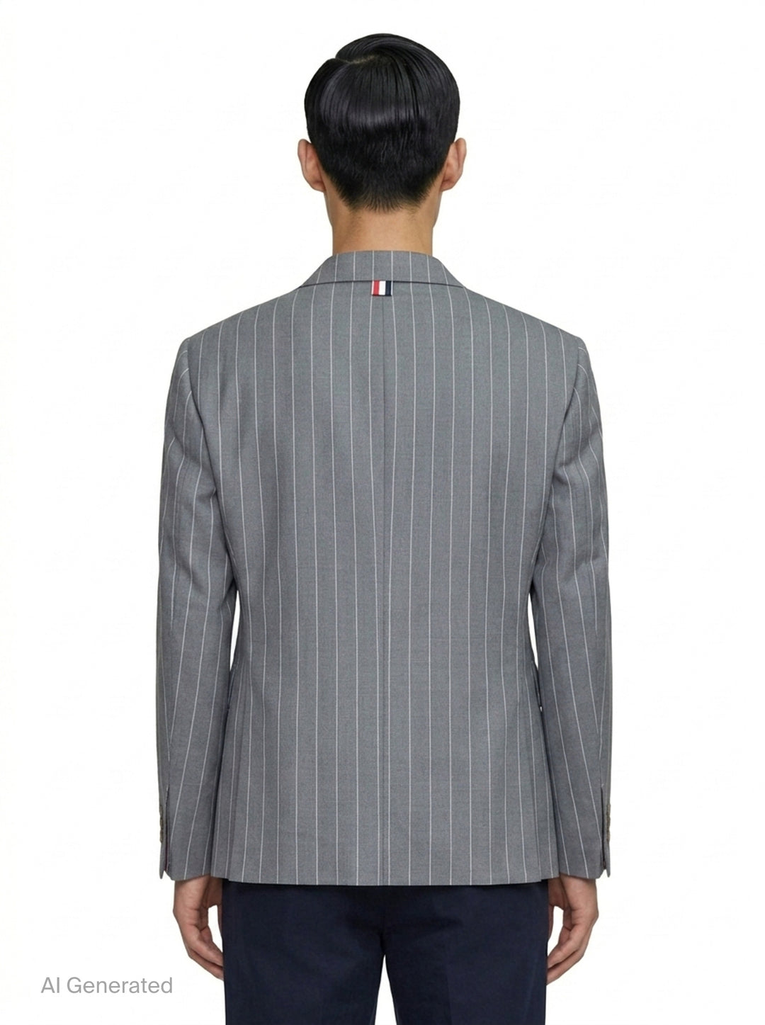 Classic Pinstripe Single Breasted Blazer | Thom Browne | Club21 - back