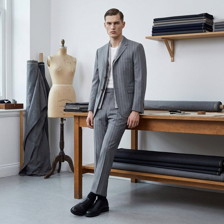 Classic Pinstripe Single Breasted Blazer | Thom Browne | Club21 - lifestyle