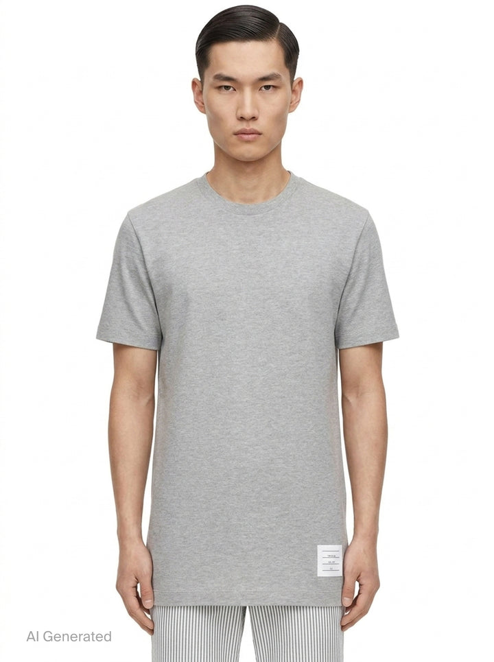 Classic Piqué 4-Bar Tee | Thom Browne | Club21 - front
