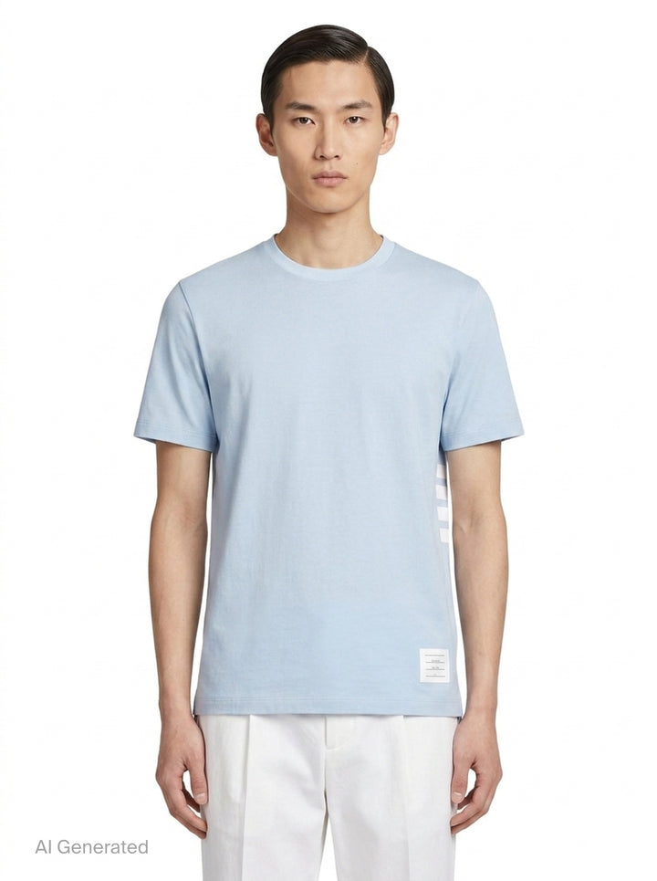 Classic Piqué 4-Bar Tee | Thom Browne | Club21 - front