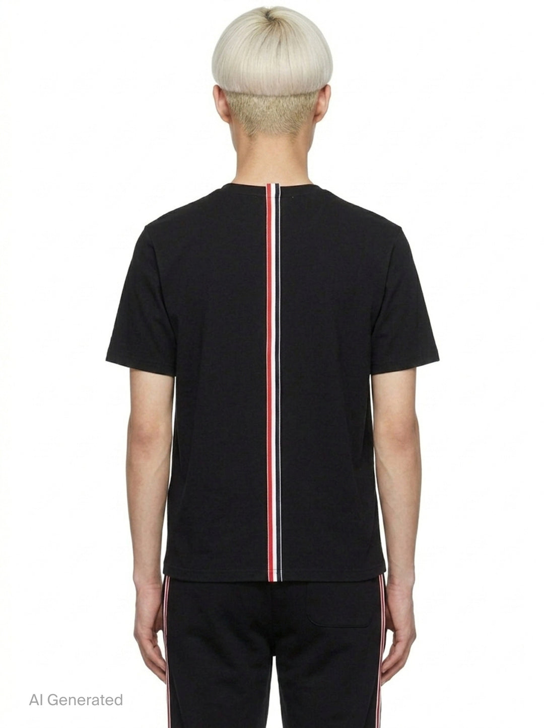 Classic Pique Stripe Tee | Thom Browne | Club21 - back