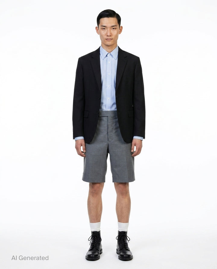 Classic Twill Backstrap Shorts | Thom Browne | Club21 - front