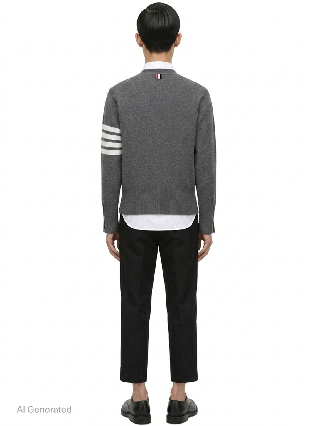 Classic V-Neck 4-Bar Cardigan | Thom Browne | Club21 - back