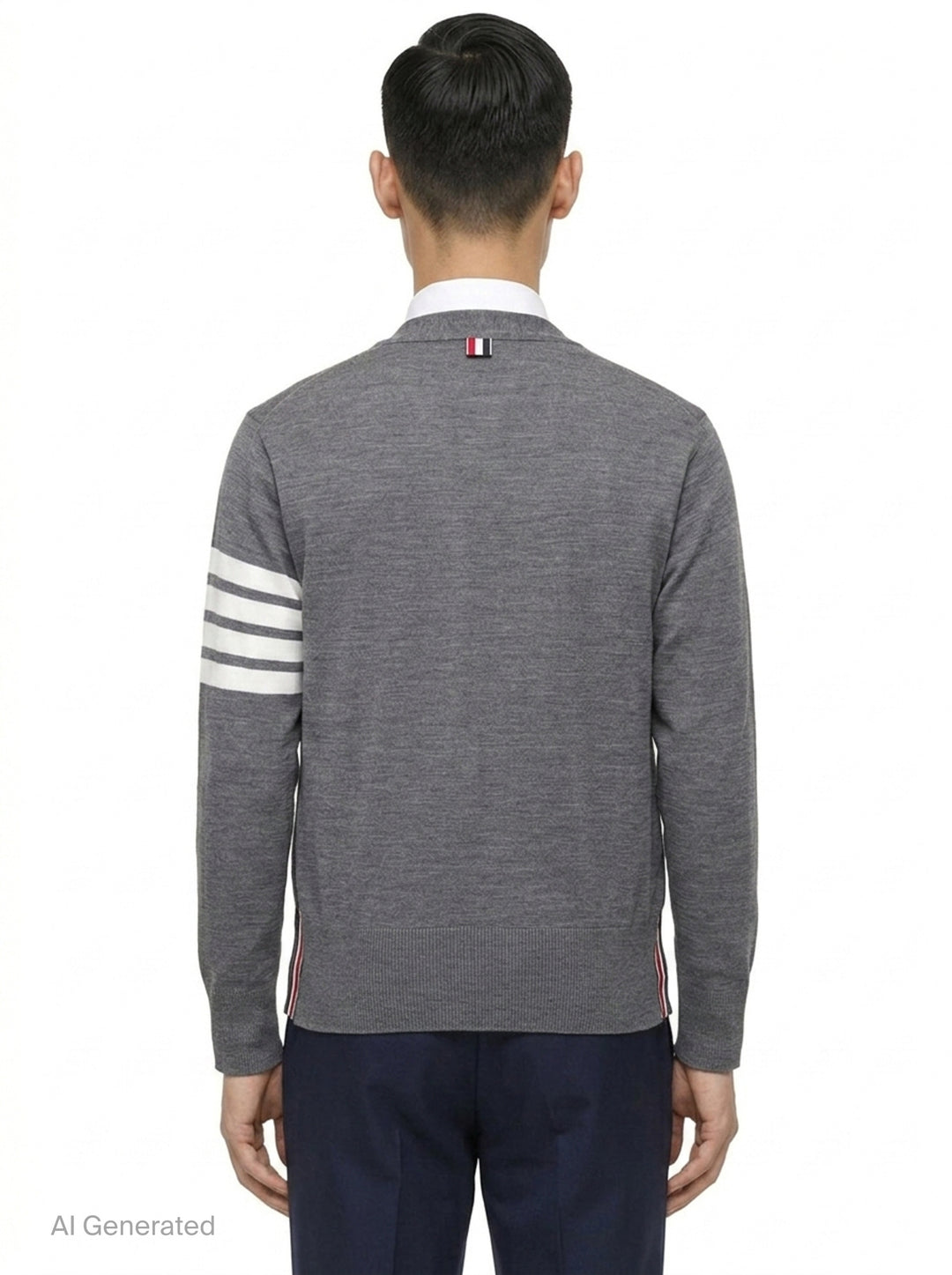 Classic V-Neck Cardigan | Thom Browne | Club21 - back