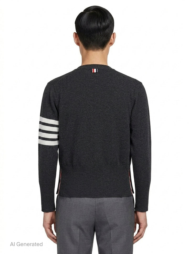 Classic V-Neck Cardigan | Thom Browne | Club21 - back