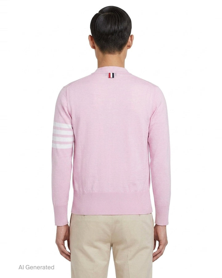 Classic V-Neck Cardigan | Thom Browne | Club21 - back
