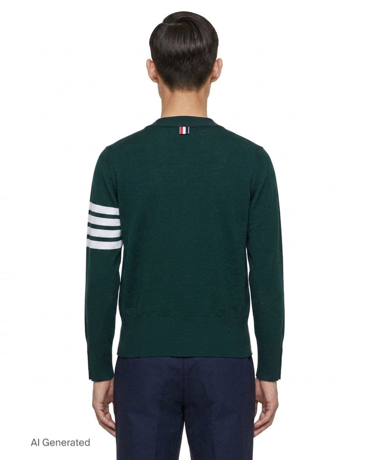 Classic V-Neck Cardigan | Thom Browne | Club21 - back