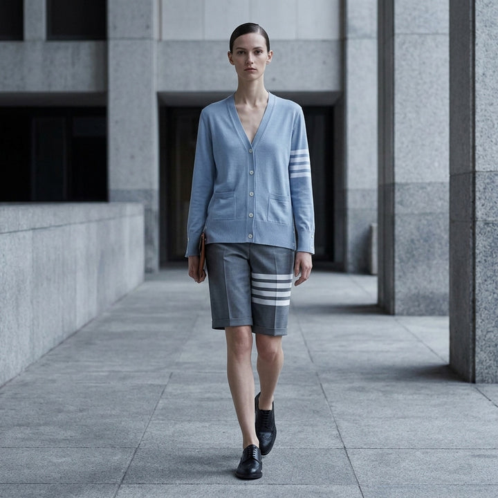Classic V-Neck Cardigan | Thom Browne | Club21 - lifestyle