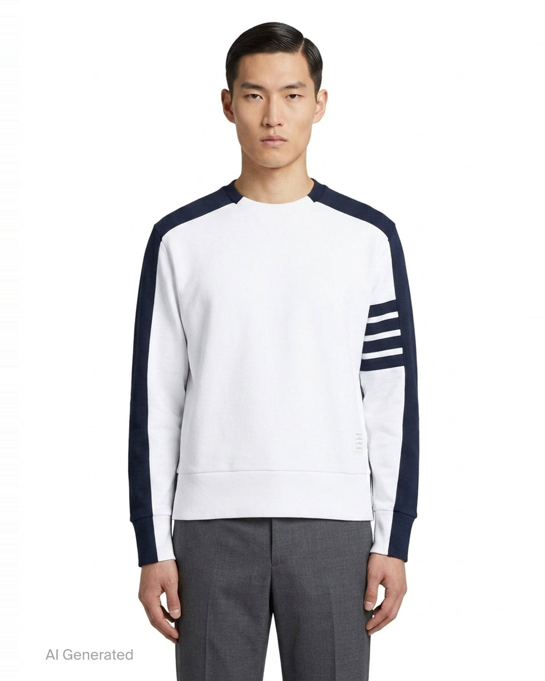 Colorblock Crewneck Pullover | Thom Browne | Club21 - front