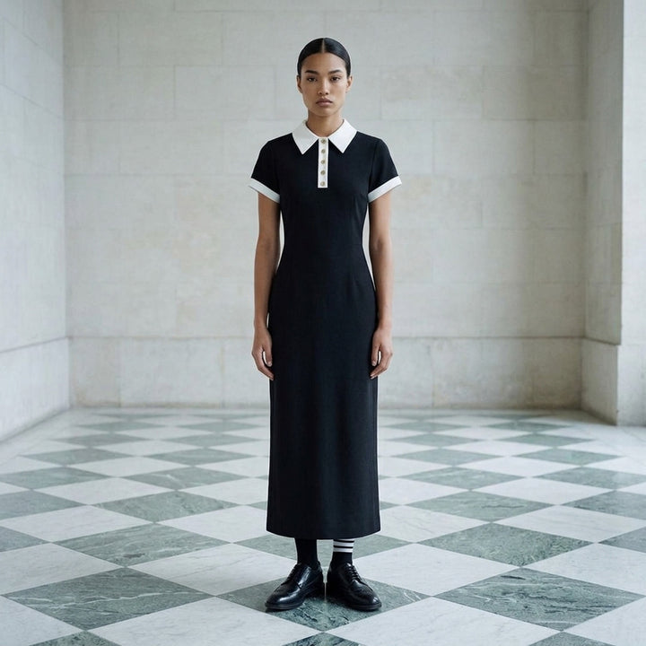 Couture Sleeve Polo Dress | Thom Browne | Club21 - lifestyle