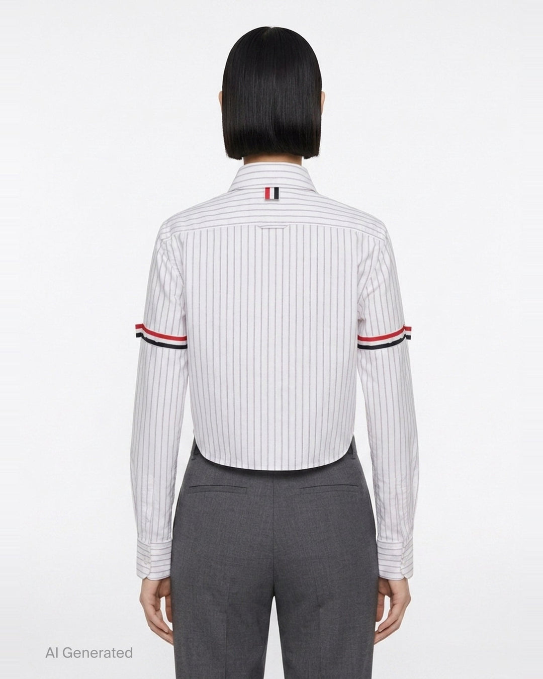 Cropped Button Down Shirt | Thom Browne | Club21 - back