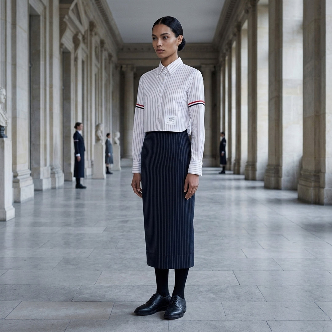 Cropped Button Down Shirt | Thom Browne | Club21 - lifestyle