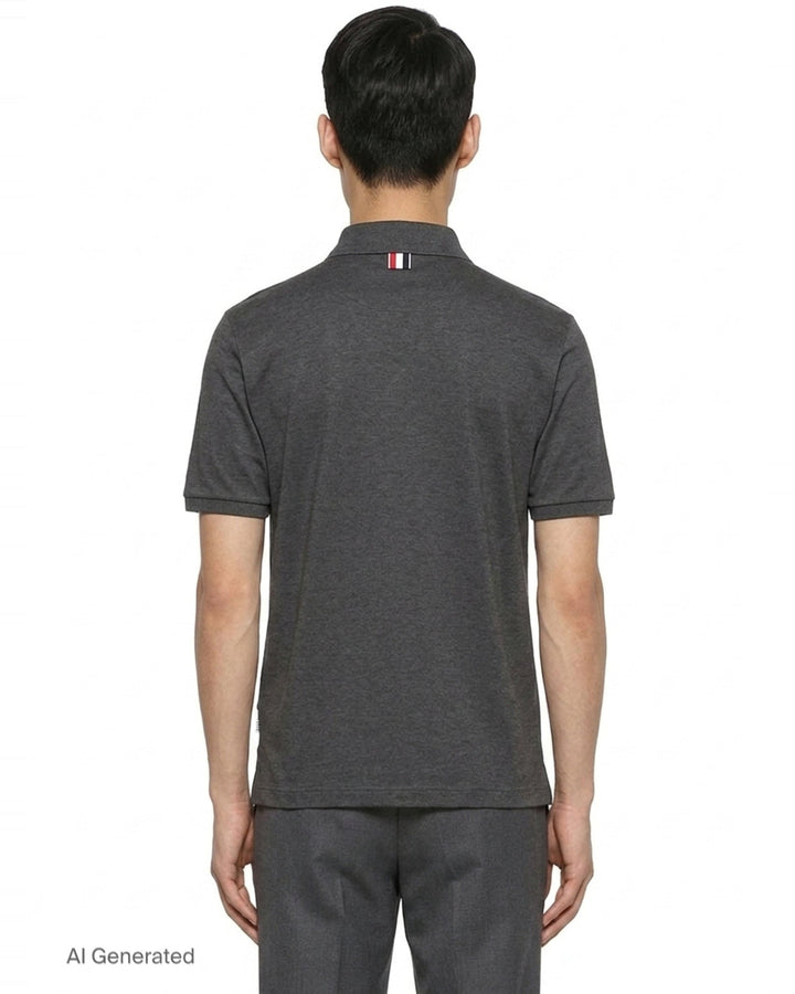 Fine Mercerized Pocket Polo | Thom Browne | Club21 - back