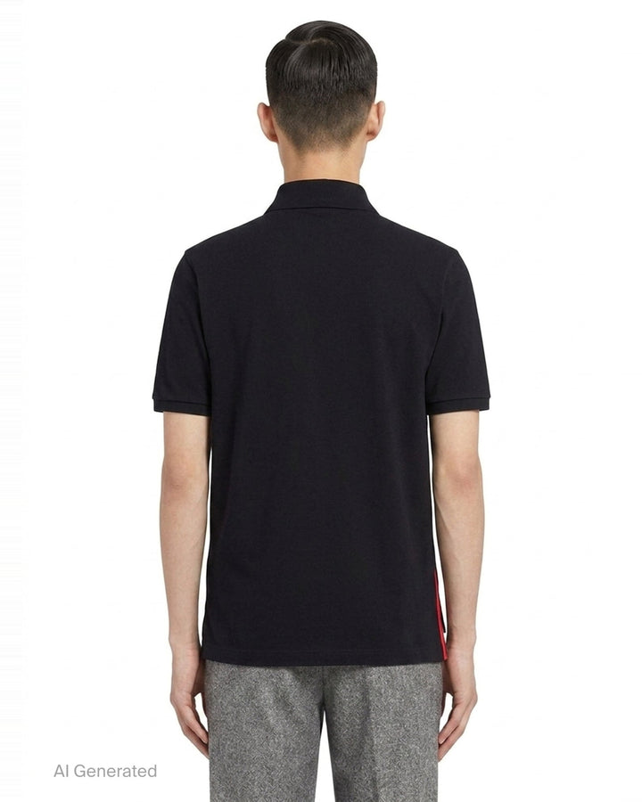 Fine Mercerized Pocket Polo | Thom Browne | Club21 - back