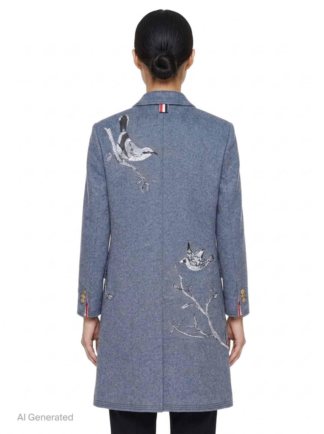 Fit 3 Embroidered Chesterfield Coat | Thom Browne | Club21 - back