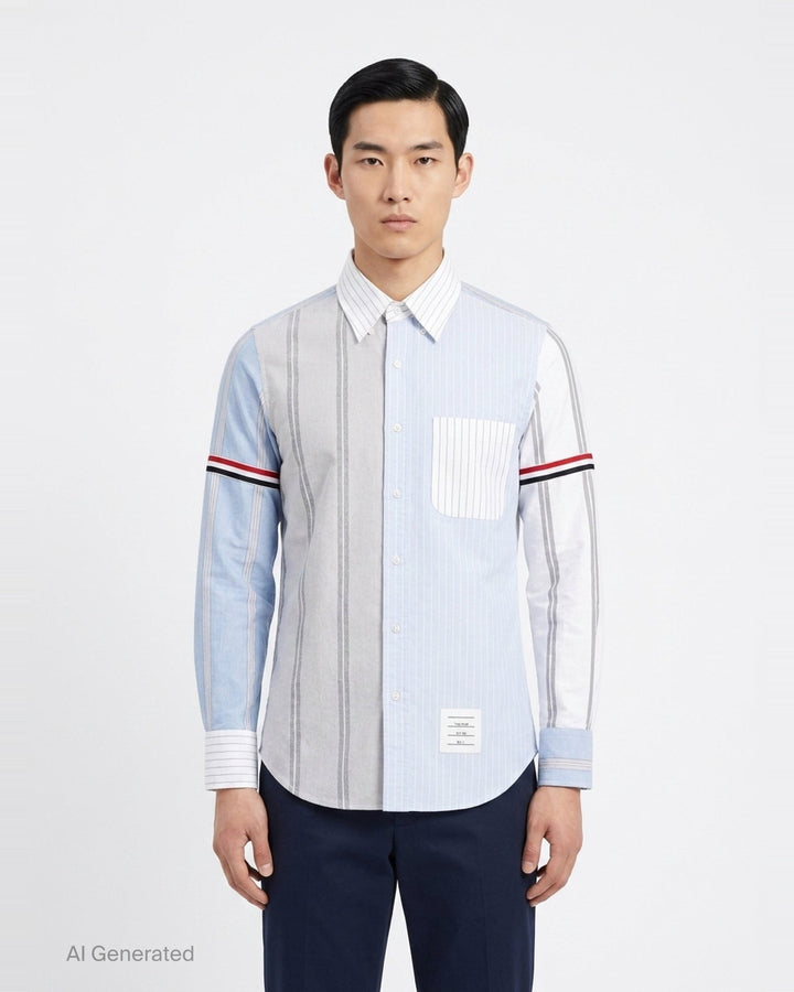 Funmix Long Sleeve Button-Down Shirt | Thom Browne | Club21 - front