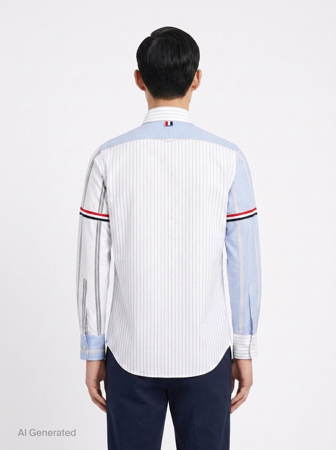 Funmix Long Sleeve Button-Down Shirt | Thom Browne | Club21 - back