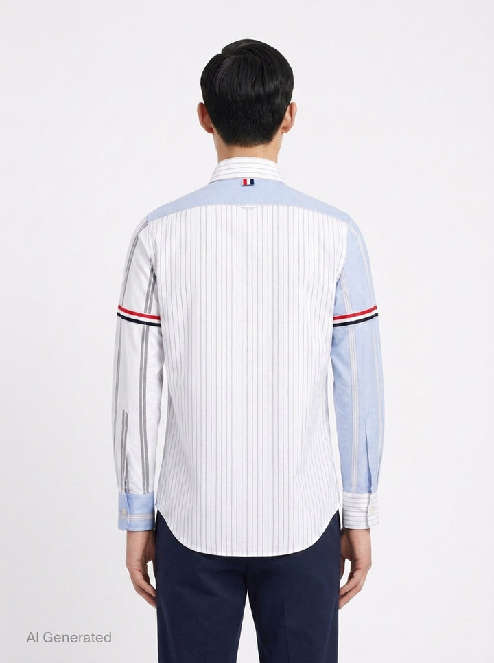 Funmix Long Sleeve Button-Down Shirt | Thom Browne | Club21 - back