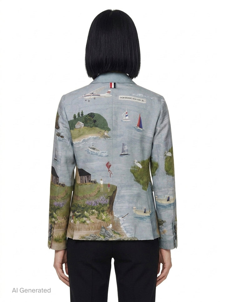 High Armhole Scenic Sportcoat | Thom Browne | Club21 - back