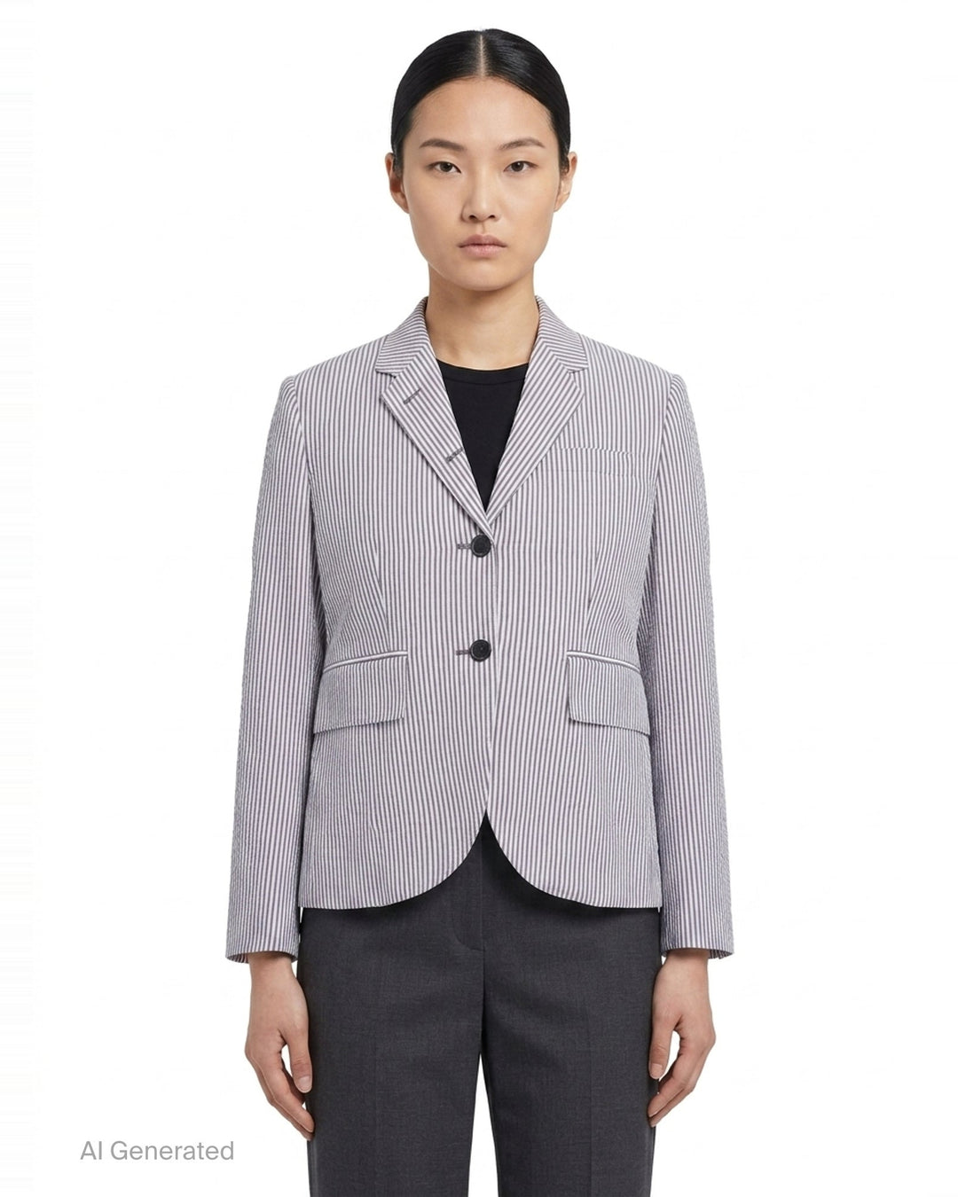 High Armhole Striped Sport Coat | Thom Browne | Club21 - front