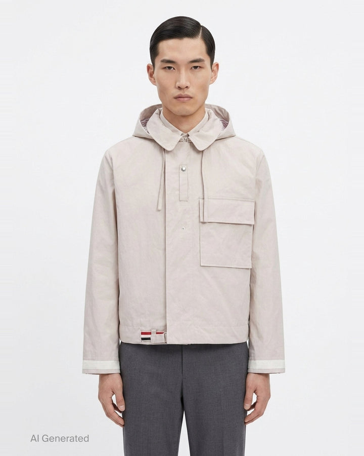 Hooded Mariner Jacket | Thom Browne | Club21 - front