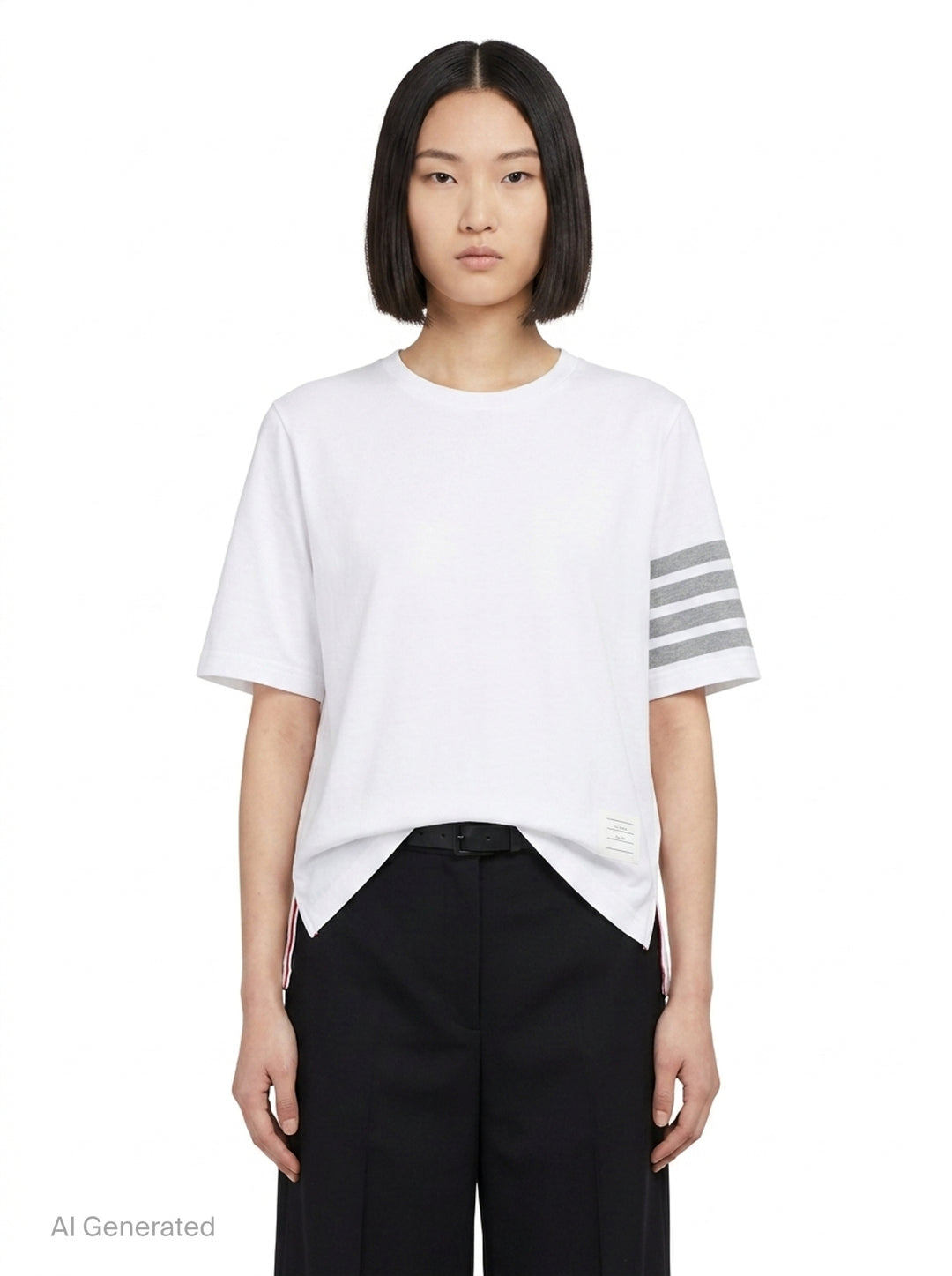 Jersey 4-Bar Short Sleeve Tee | Thom Browne | Club21 - front