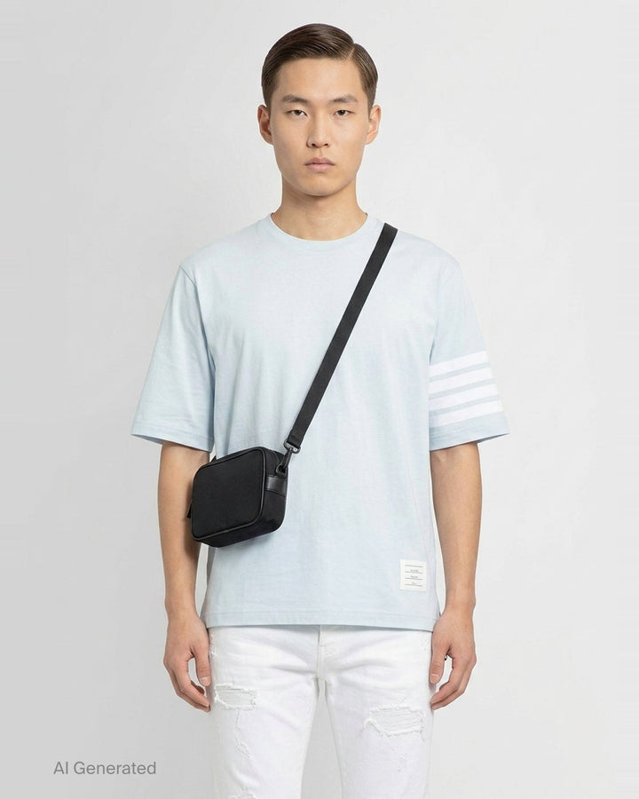 Jersey 4-Bar Short Sleeve Tee | Thom Browne | Club21 - front