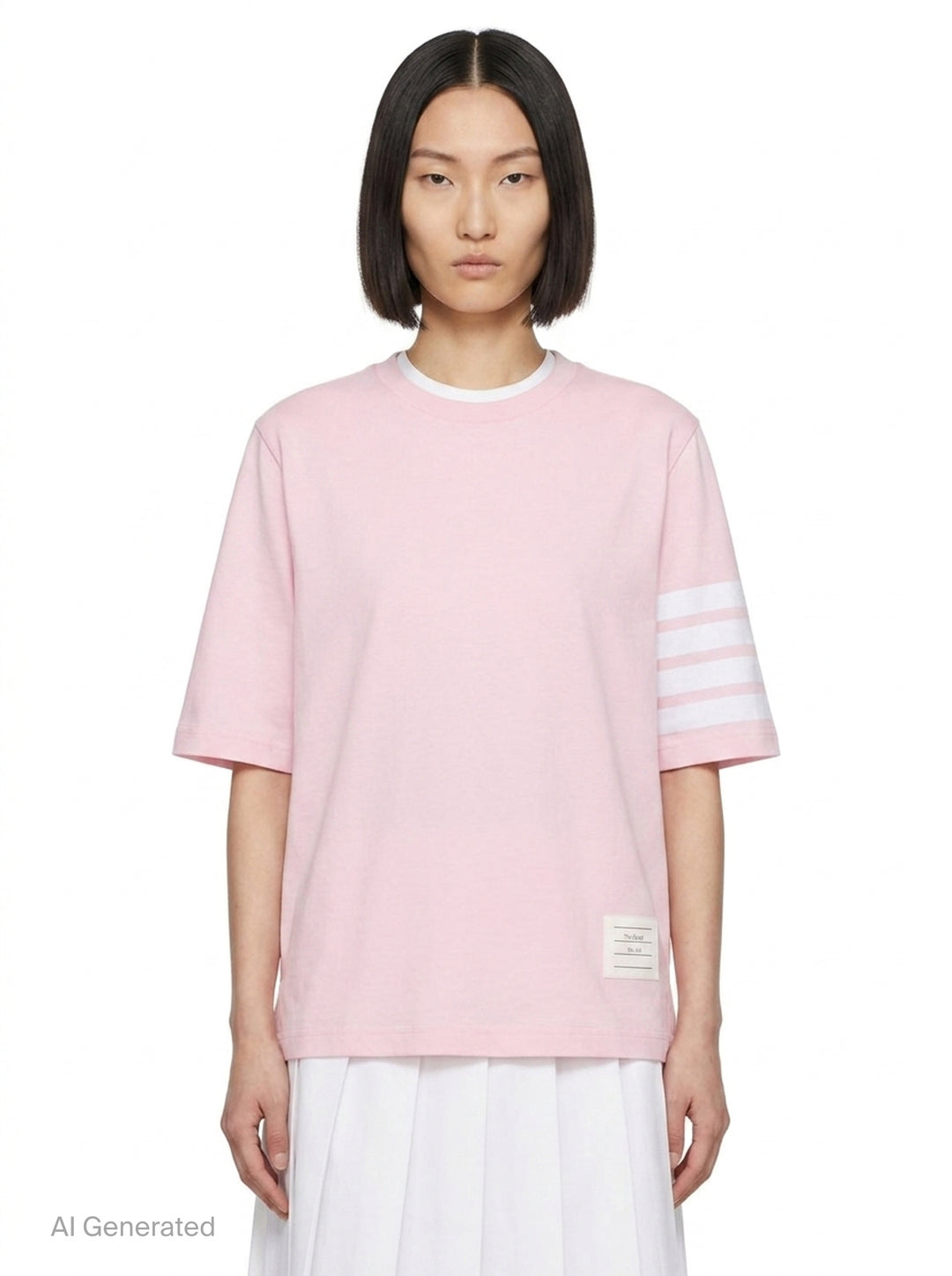 Jersey 4-Bar Short Sleeve Tee | Thom Browne | Club21 - front