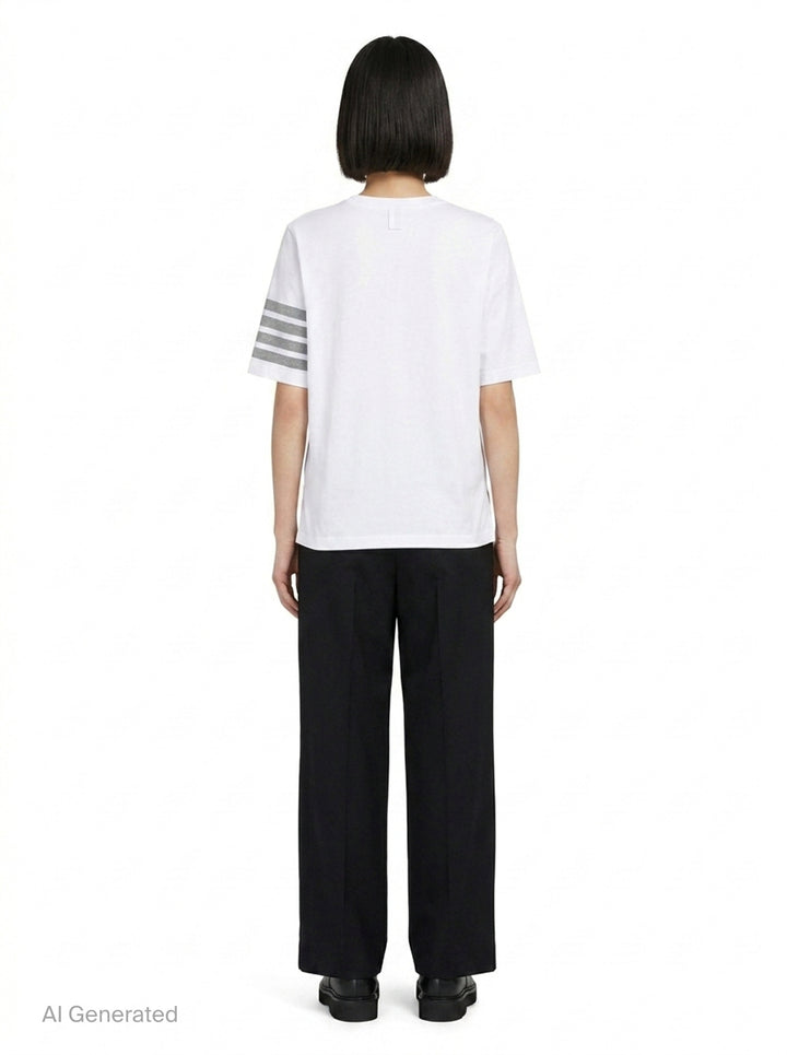 Jersey 4-Bar Short Sleeve Tee | Thom Browne | Club21 - back