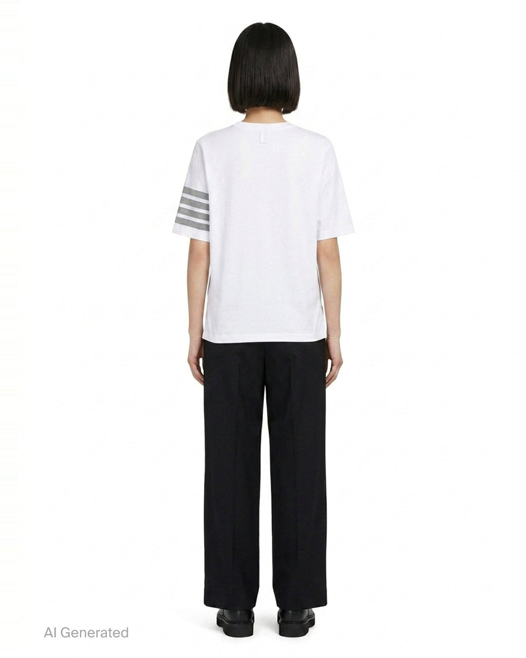 Jersey 4-Bar Short Sleeve Tee | Thom Browne | Club21 - back