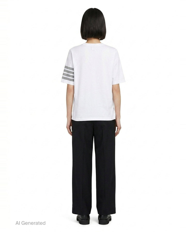 Jersey 4-Bar Short Sleeve Tee | Thom Browne | Club21 - back
