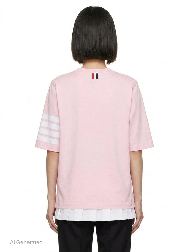 Jersey 4-Bar Short Sleeve Tee | Thom Browne | Club21 - back