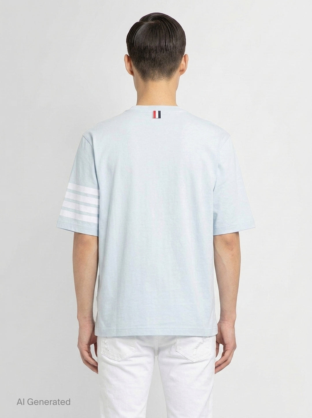 Jersey 4-Bar Short Sleeve Tee | Thom Browne | Club21 - back