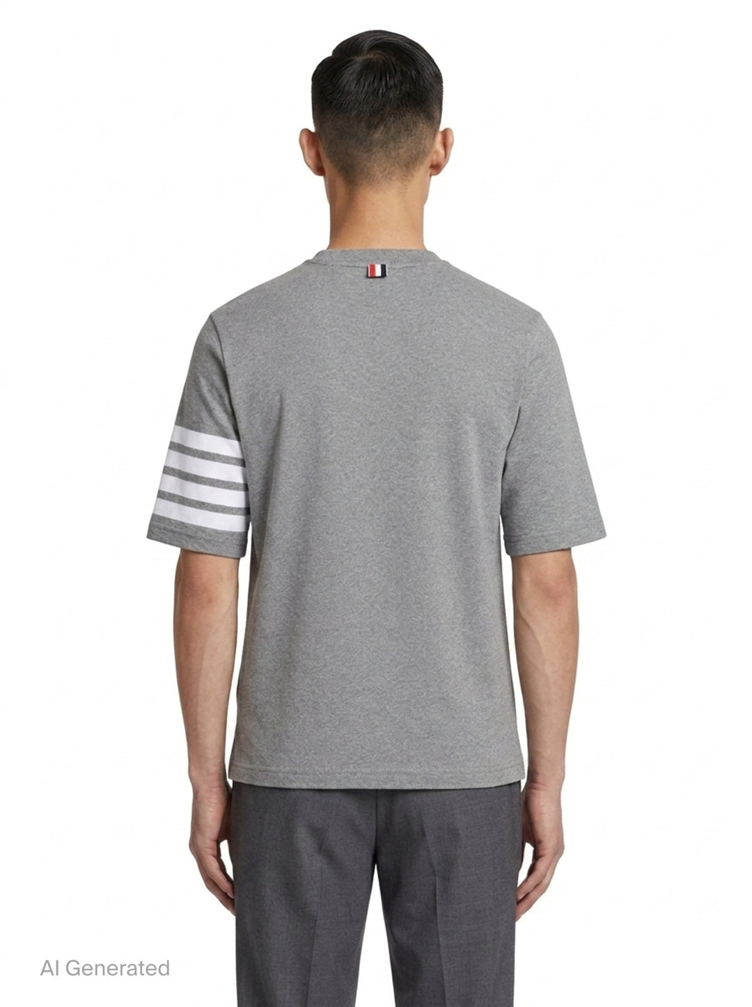 Jersey 4-Bar Short Sleeve Tee | Thom Browne | Club21 - back
