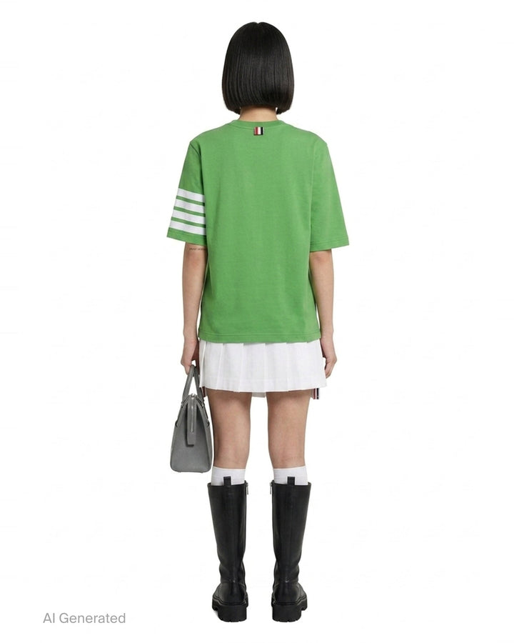 Jersey 4-Bar Short Sleeve Tee | Thom Browne | Club21 - back