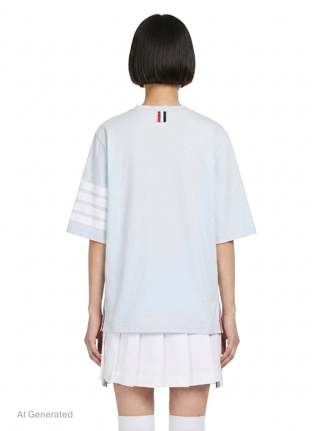 Jersey 4-Bar Short Sleeve Tee | Thom Browne | Club21 - back
